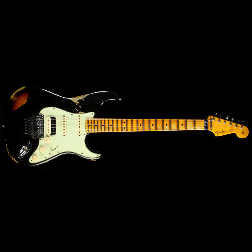 Used Fender Custom Shop Wild West '60 Stratocaster Relic Electric Guitar Black Lightning Over 3-Tone Sunburst — 2