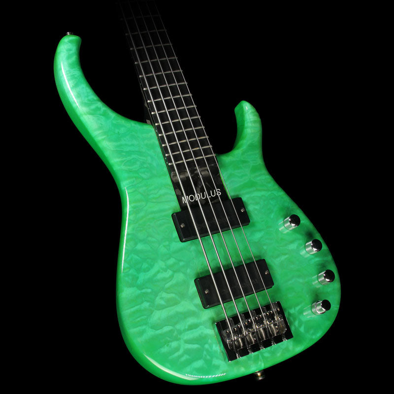 Used Modulus Quantum 5-String Electric Bass Green — 1