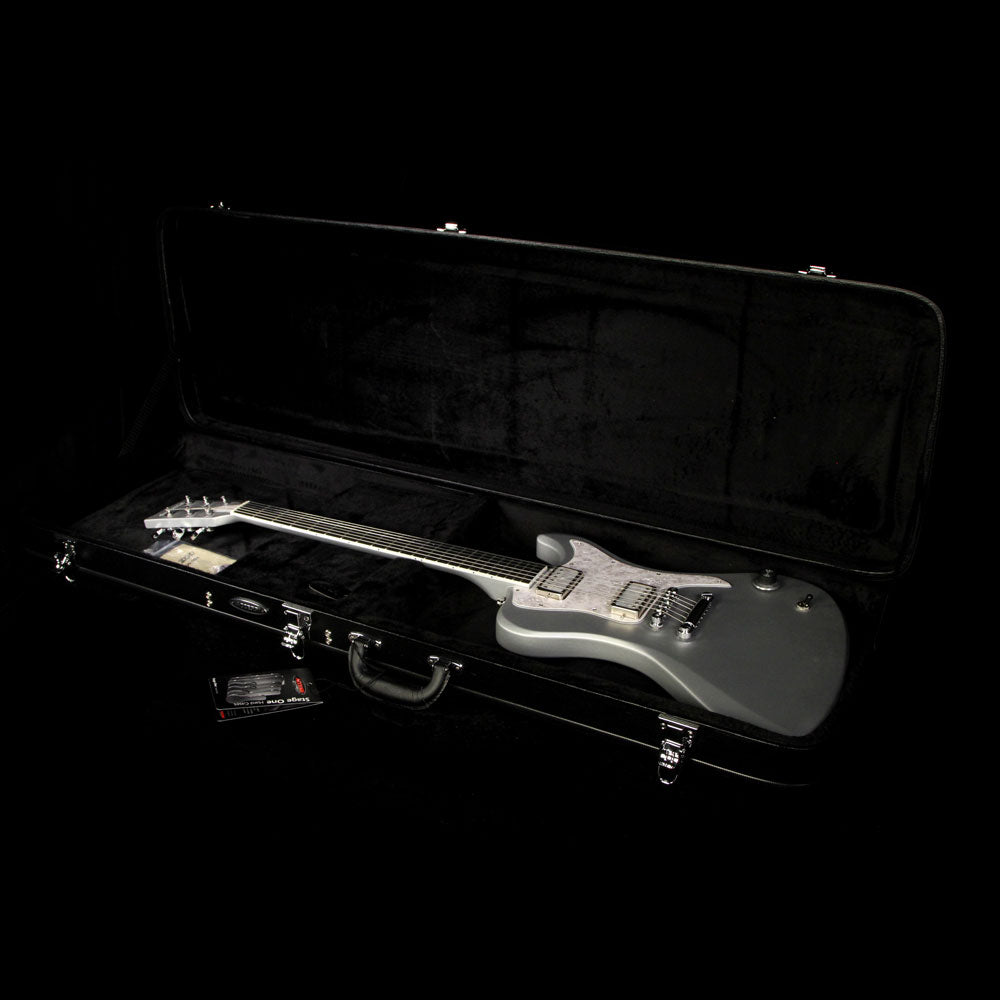 Dunable R2 Electric Guitar Satin Silver with Pearloid Pickguard — 5
