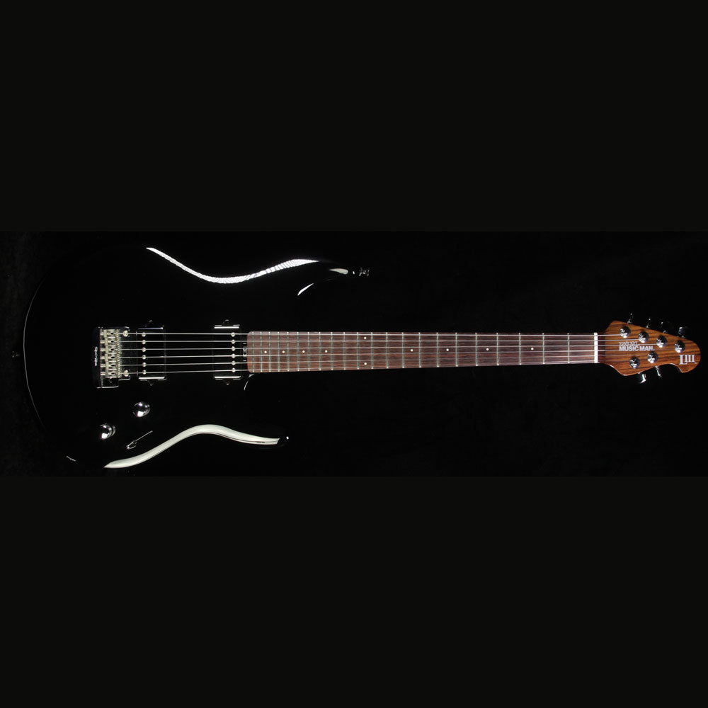 Used Ernie Ball Music Man Luke III HH Electric Guitar Black with Rosewood Neck — 2