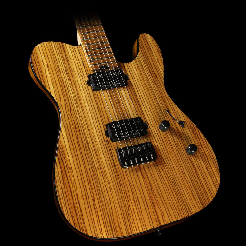 ESP USA Limited Edition TE-II Zebrawood Electric Guitar Natural — 1