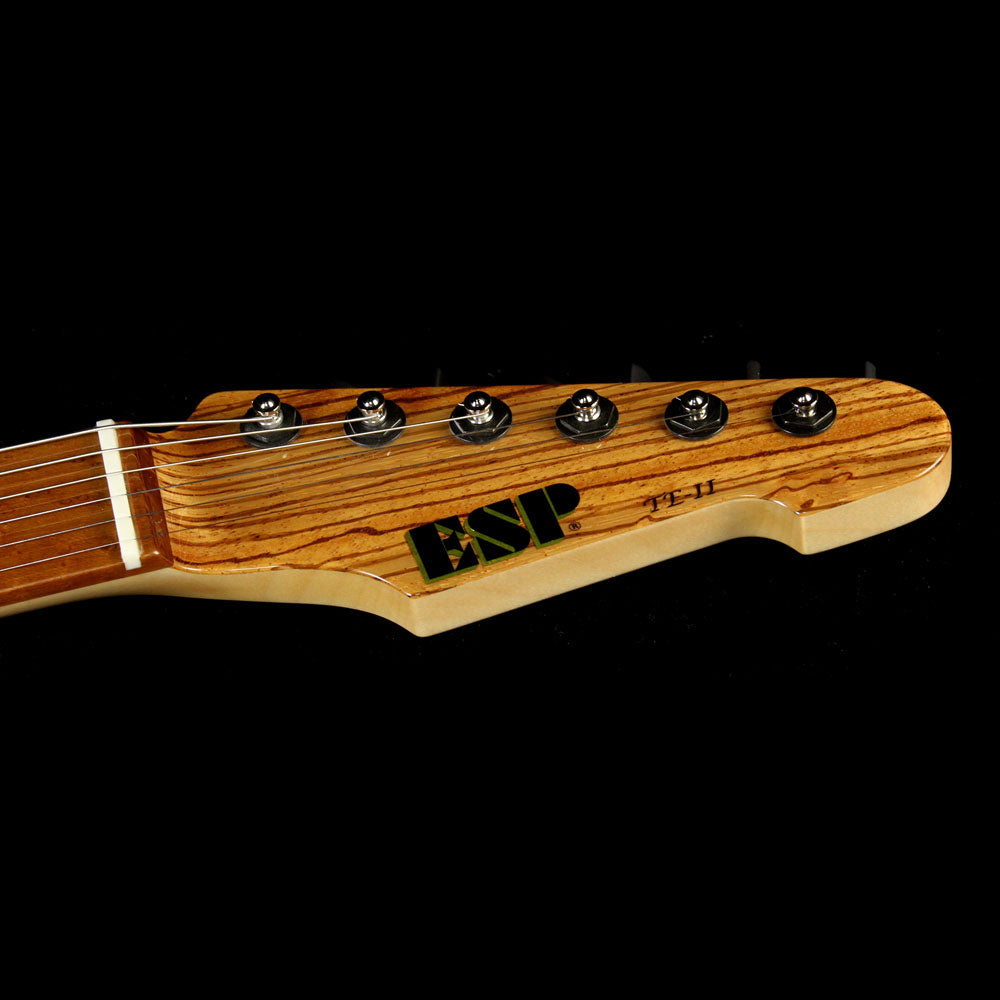 ESP USA Limited Edition TE-II Zebrawood Electric Guitar Natural — 4
