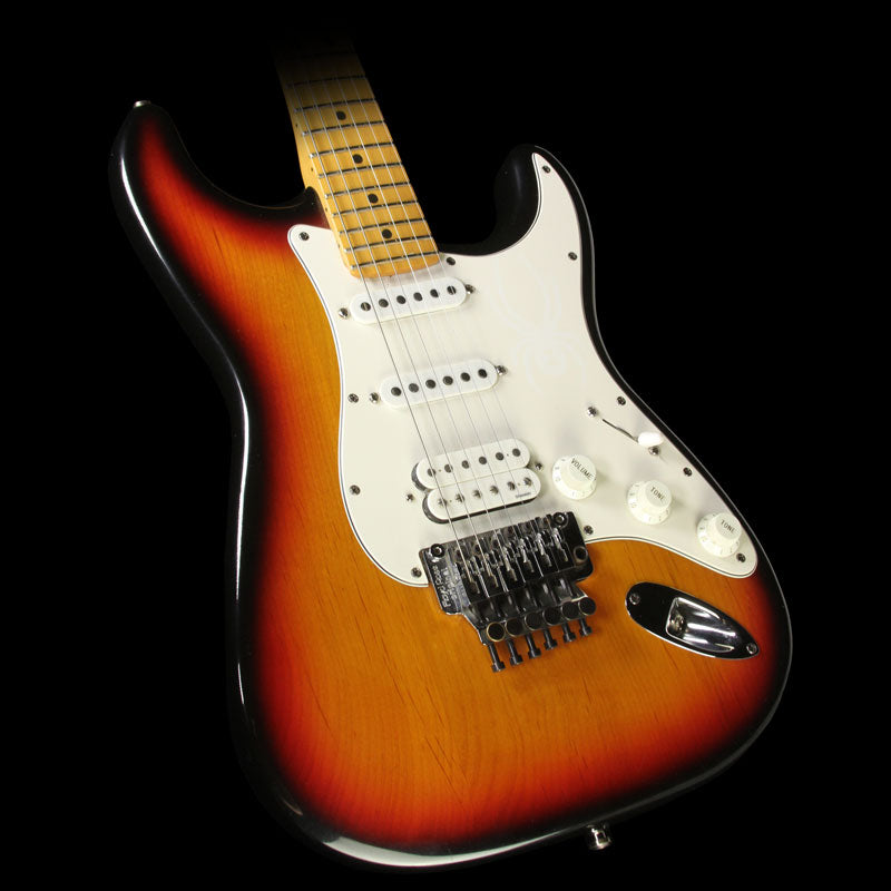 Used 1991 Fender Stratocaster HSS with  Floyd Rose Electric Guitar 3-Tone Sunburst — 1