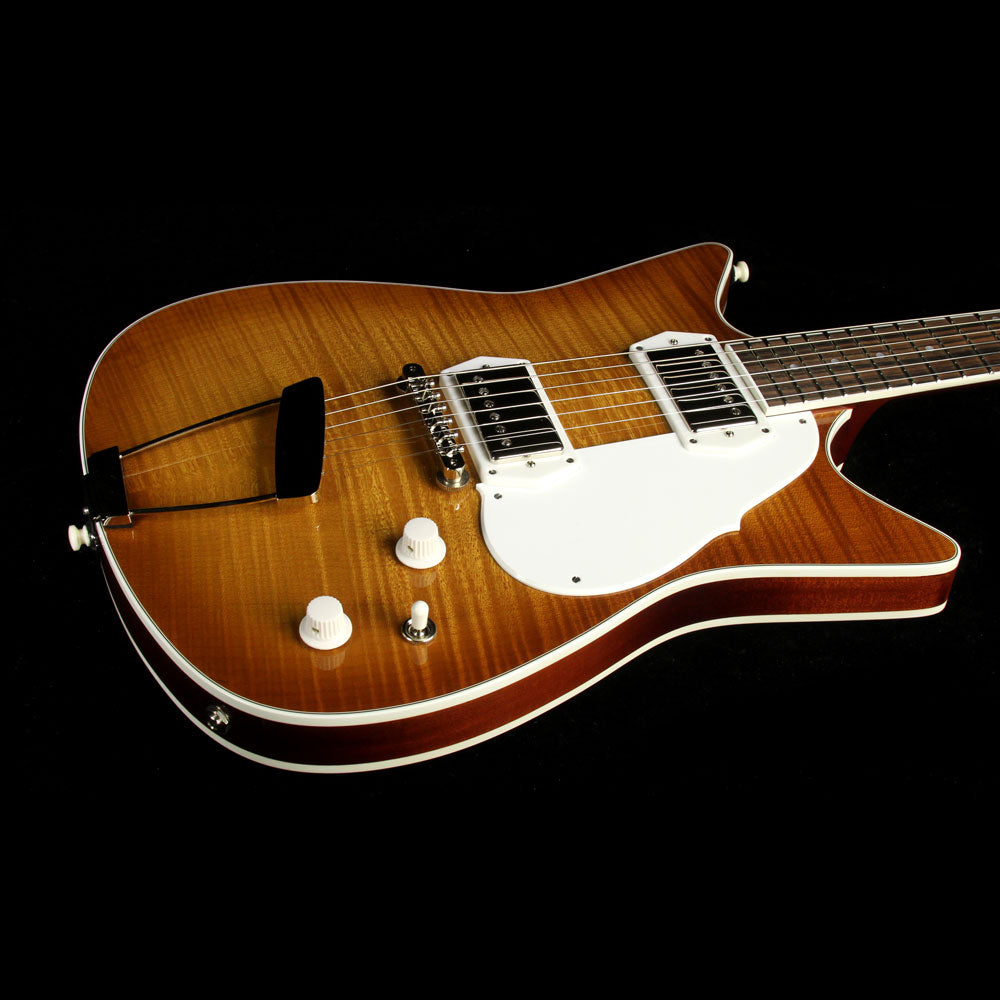 Frank Brothers Signature Model Electric Guitar Amber Sunburst — 6