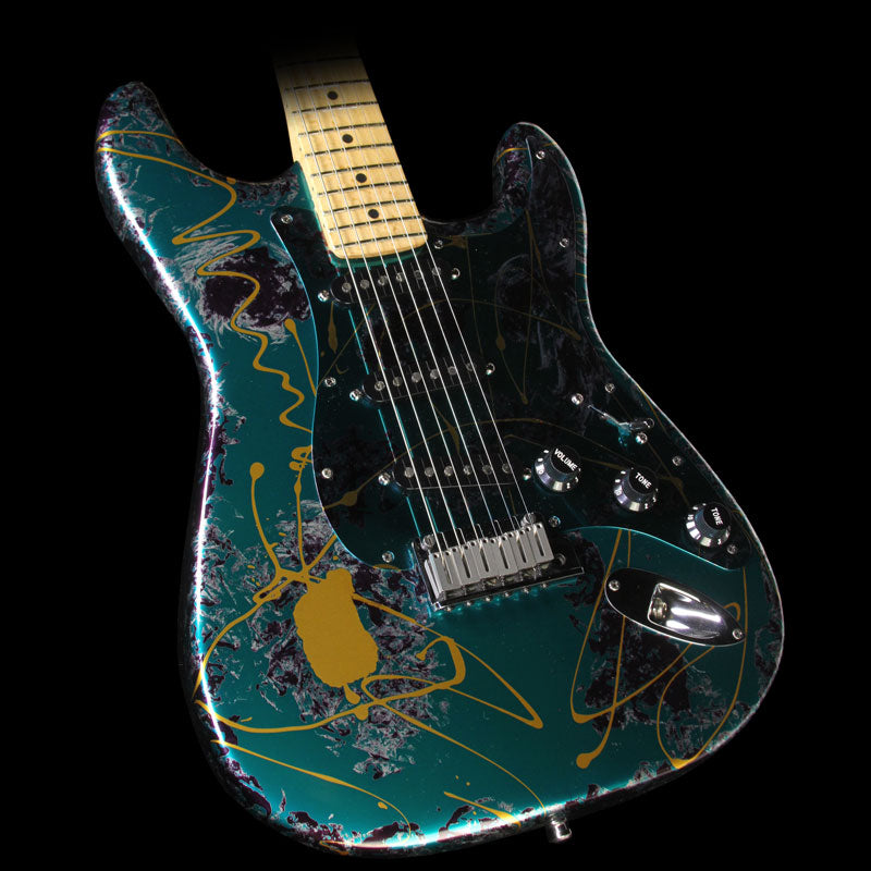 Used 1994 Fender Aluminum Stratocaster Electric Guitar Anodized Green Swirl — 1