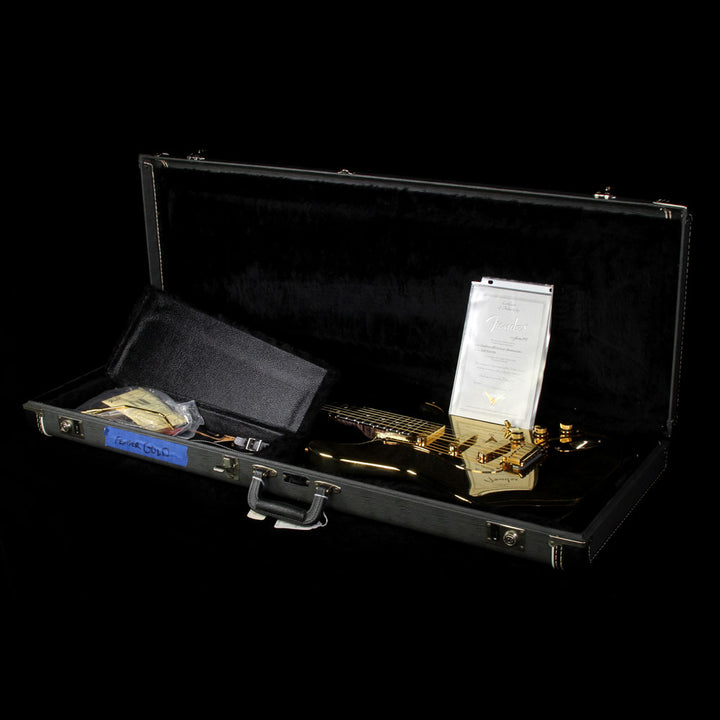 Used 1997 Fender Aluminum Stratocaster Electric Guitar Gold Plated