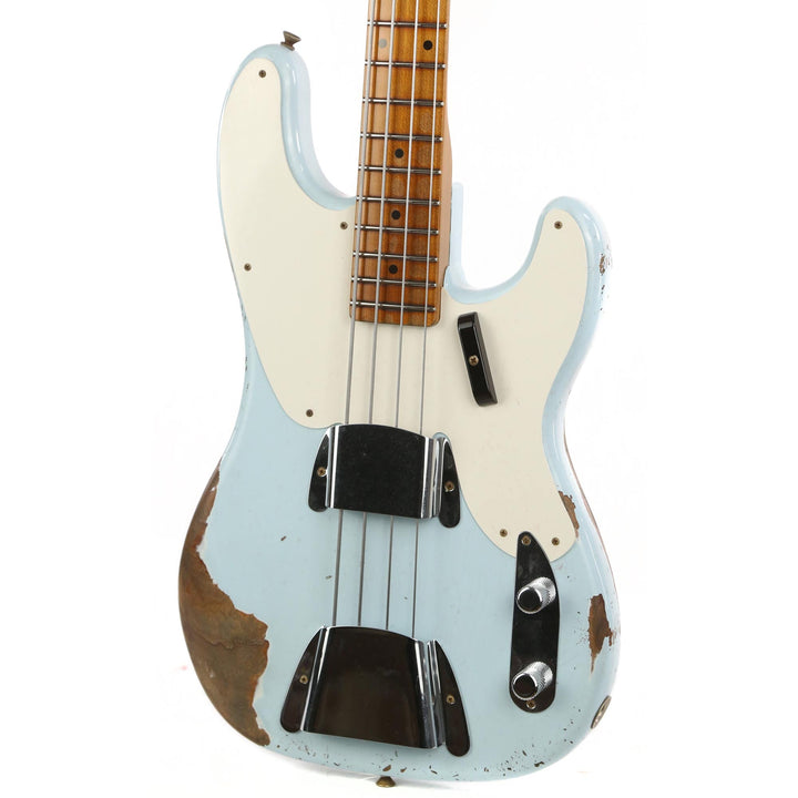 Fender Custom Shop 1955 Roasted Precision Bass Heavy Relic Electric Bass Sonic Blue 2020