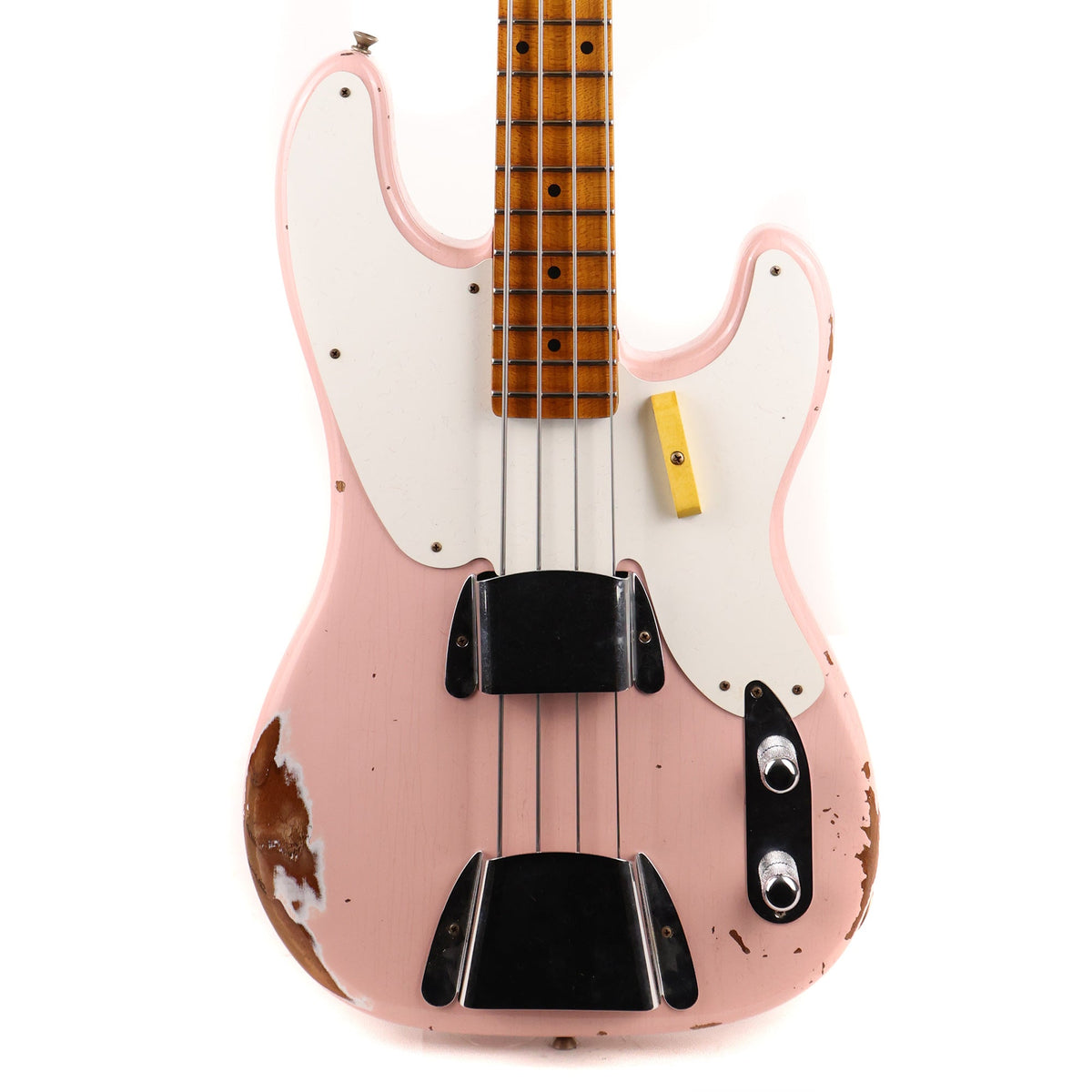 Fender Custom 1955 Precision Bass Relic Electric Bass Guitar Shell Pink — 1