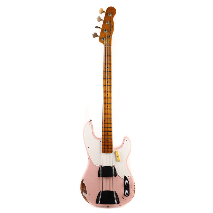 Fender Custom 1955 Precision Bass Relic Electric Bass Guitar Shell Pink