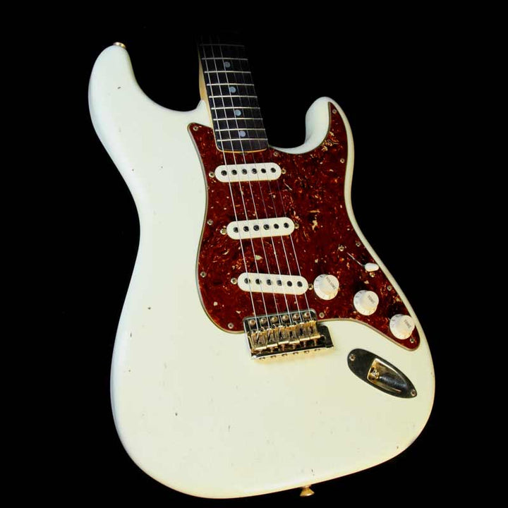 Fender Custom Shop '65 Stratocaster Journeyman Relic Guitar Olympic White with Midas Tint