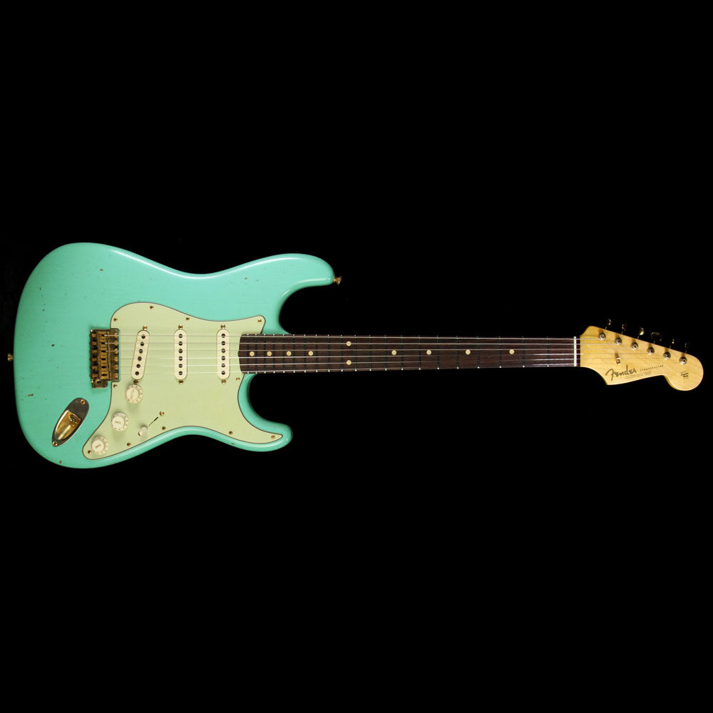 Fender Custom Shop 63 Stratocaster Journeyman Relic Electric Guitar Faded Foam Green — 2