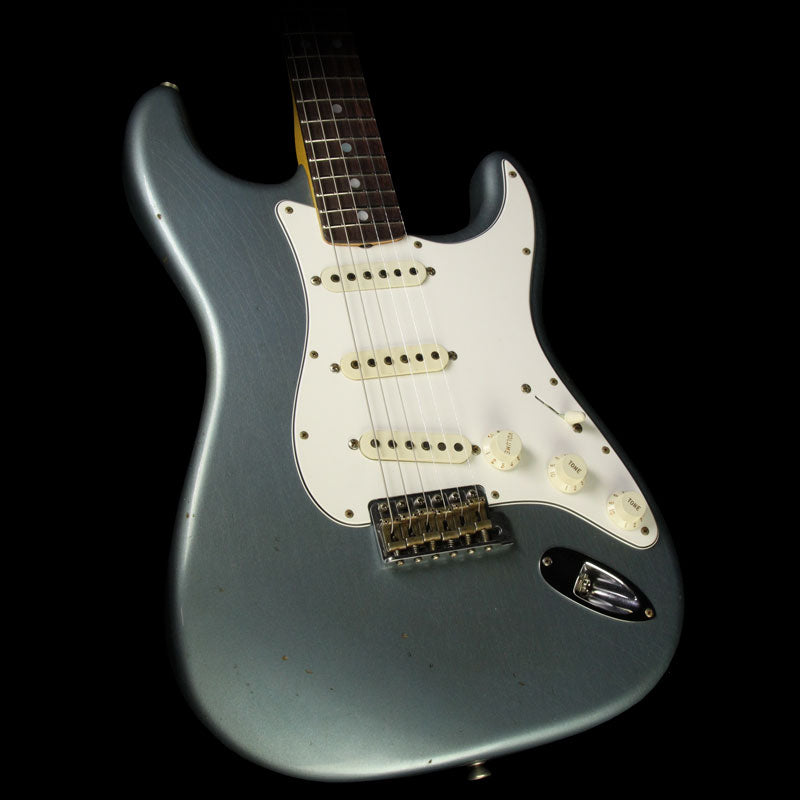 Used Fender Custom Shop '65 Stratocaster Journeyman Relic Electric Guitar Aged Ice Blue Metallic — 1