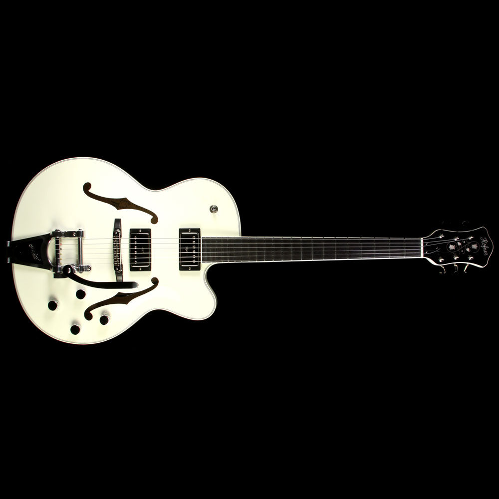 Used Hofner Thin President Semi-Hollow Electric Guitar Ivory — 2