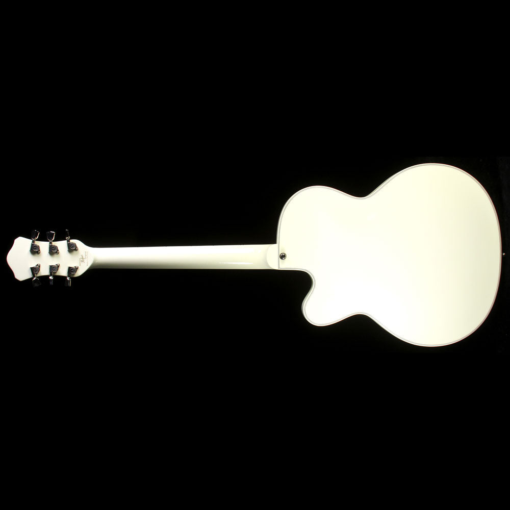 Used Hofner Thin President Semi-Hollow Electric Guitar Ivory — 3