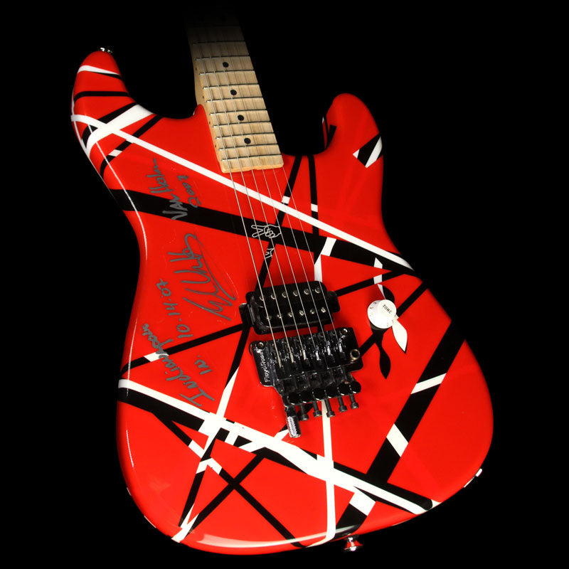 Used 2007 Charvel EVH Art Series Eddie Van Halen Owned & Signed Tour Electric Guitar Red, White & Black — 1