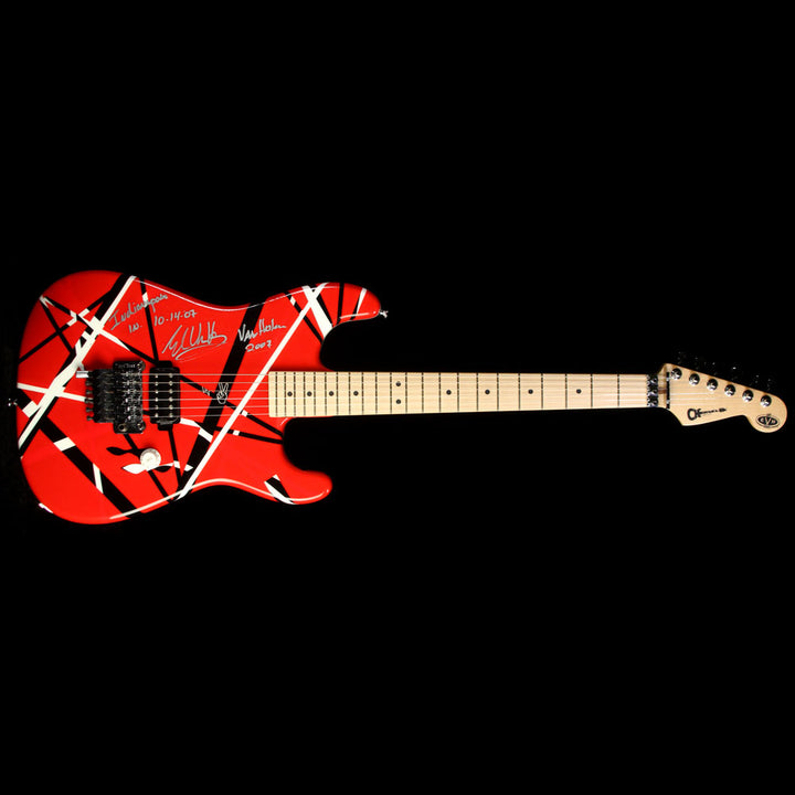 Used 2007 Charvel EVH Art Series Eddie Van Halen Owned & Signed Tour Electric Guitar Red, White & Black