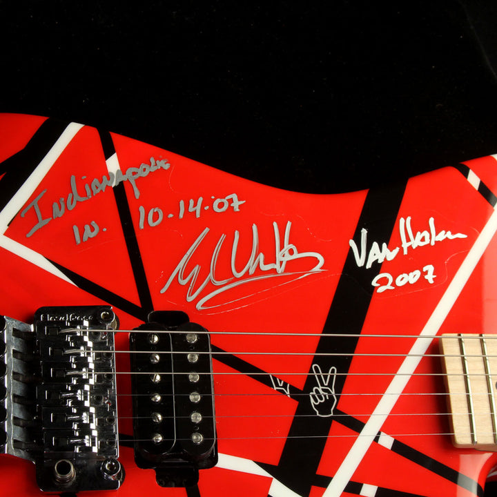 Used 2007 Charvel EVH Art Series Eddie Van Halen Owned & Signed Tour Electric Guitar Red, White & Black