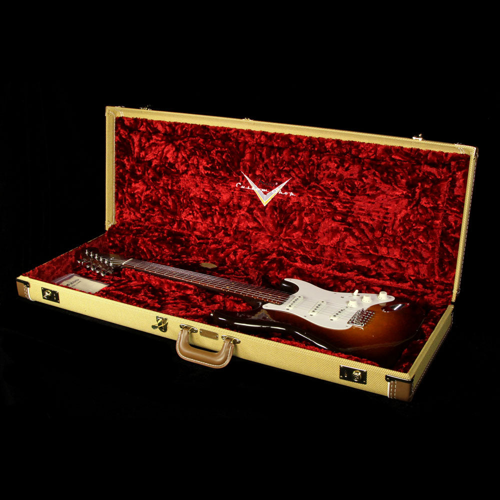 Fender Custom 2017 Limited Edition '57 Stratocaster Rosewood Neck Relic Electric Guitar Chocolate 2-Tone Sunburst — 5