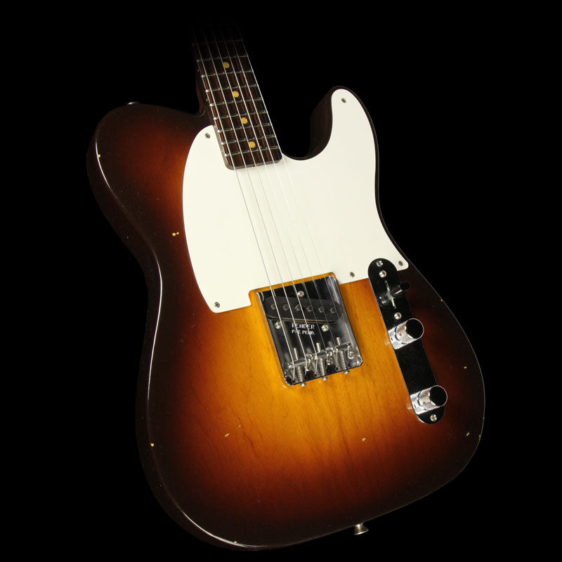 Used Fender Custom 2017 Limited Edition '57 Esquire Relic Guitar Chocolate 2-Tone Sunburst — 1