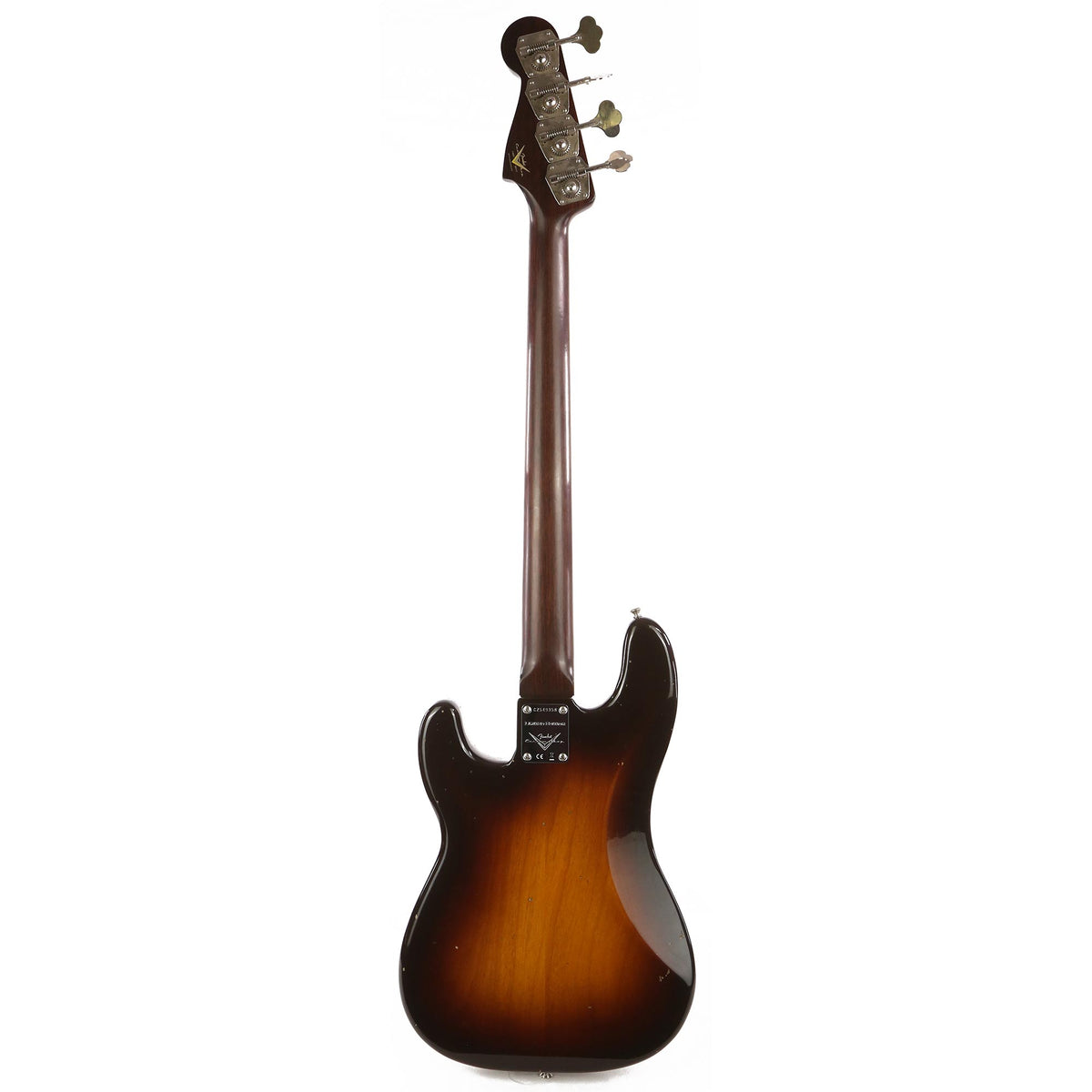 Fender Custom Shop 1957 Precision Bass Journeyman Relic Rosewood Neck Electric Bass Chocolate 2-Tone Sunburst — 3