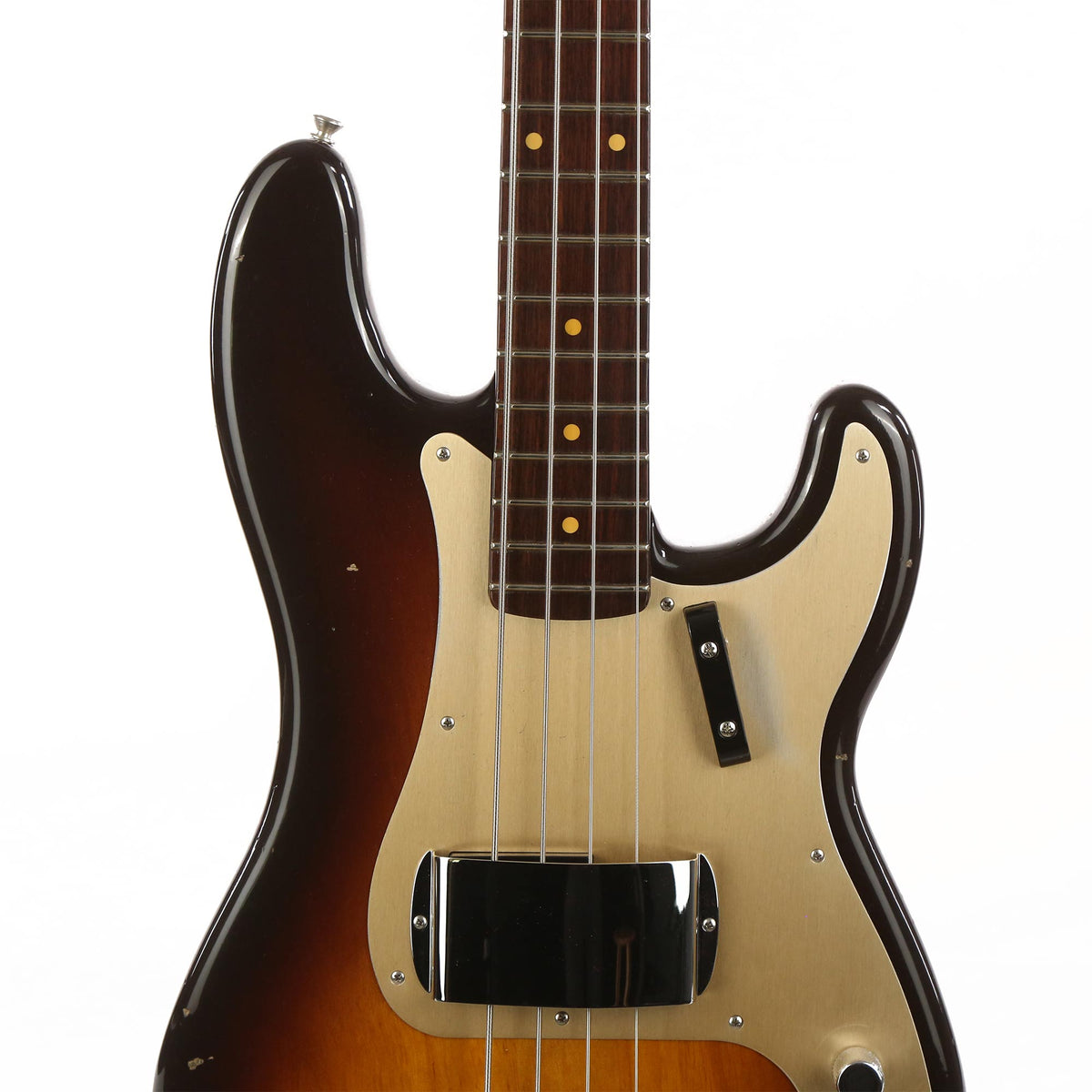 Fender Custom Shop 1957 Precision Bass Journeyman Relic Rosewood Neck Electric Bass Chocolate 2-Tone Sunburst — 6