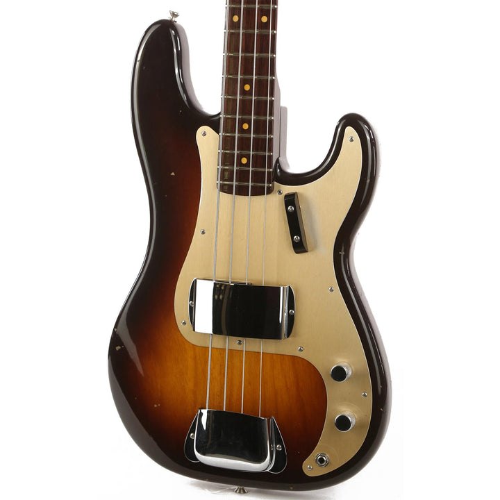 Fender Custom Shop 1957 Precision Bass Journeyman Relic Rosewood Neck Electric Bass Chocolate 2-Tone Sunburst