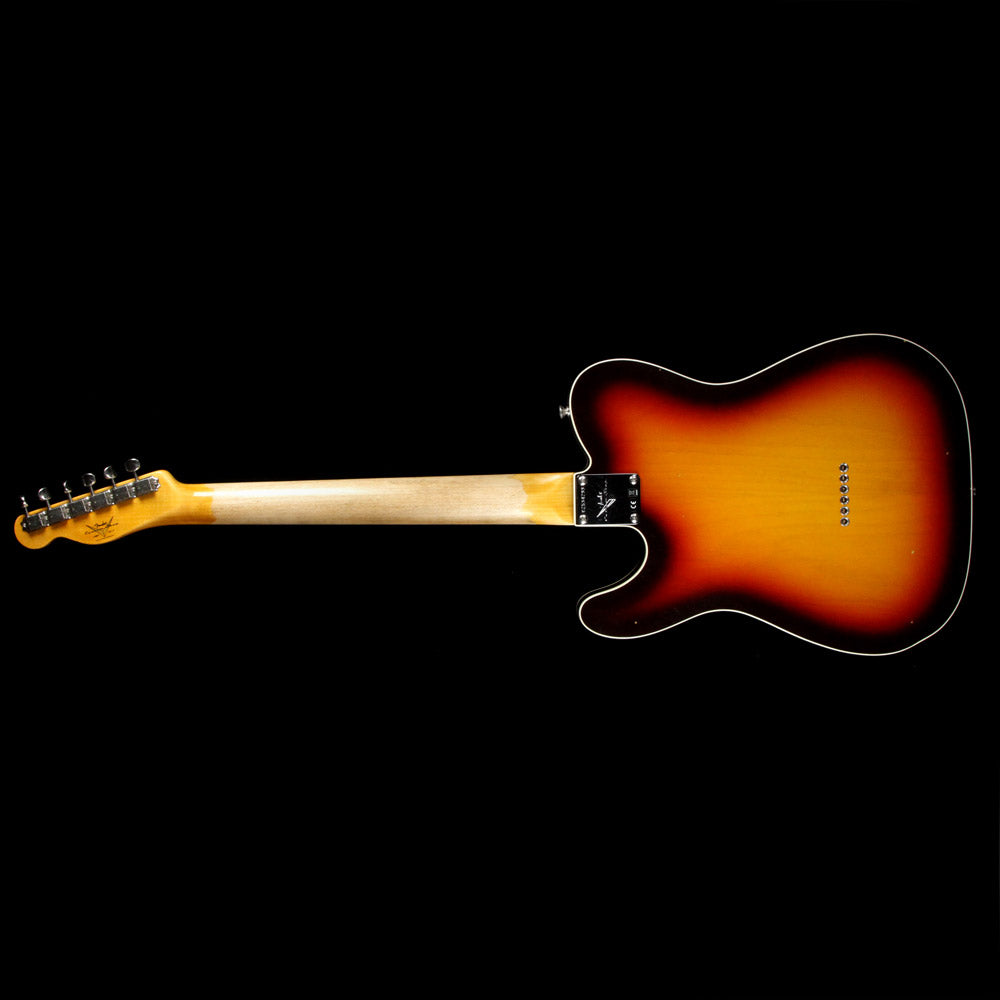 Fender Custom Shop '63 Custom Telecaster Relic Electric Guitar Chocolate 3-Tone Sunburst — 3