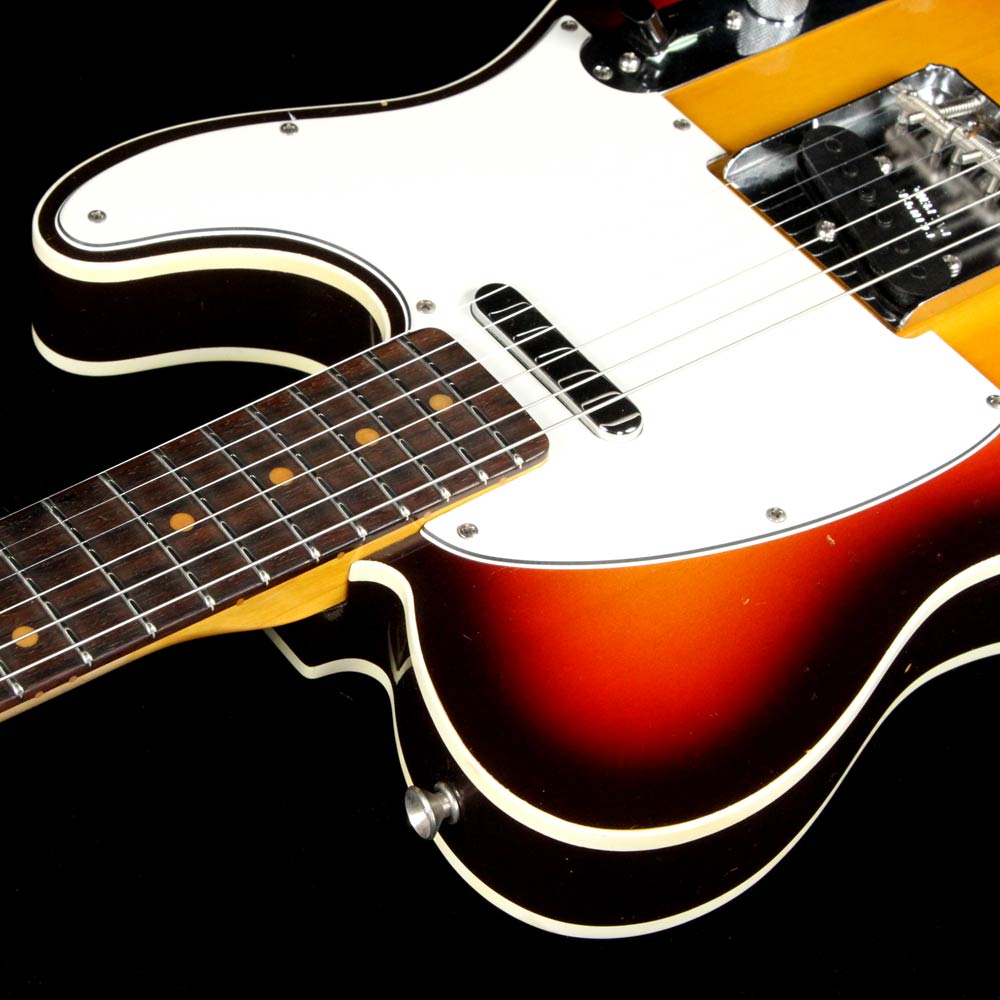Fender Custom Shop '63 Custom Telecaster Relic Electric Guitar Chocolate 3-Tone Sunburst — 7