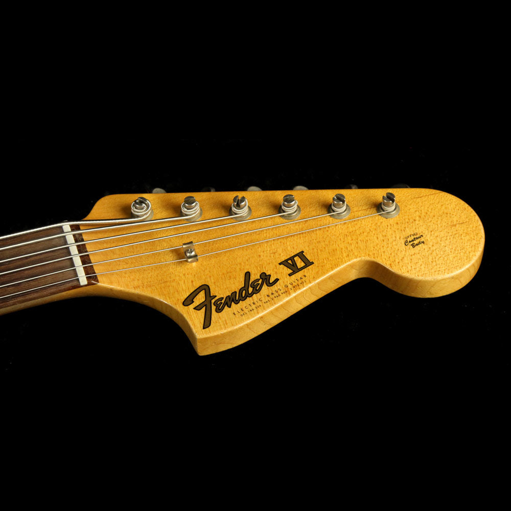 Used Fender Custom Shop Bass VI Journeyman Relic Electric Bass Sonic Blue — 4