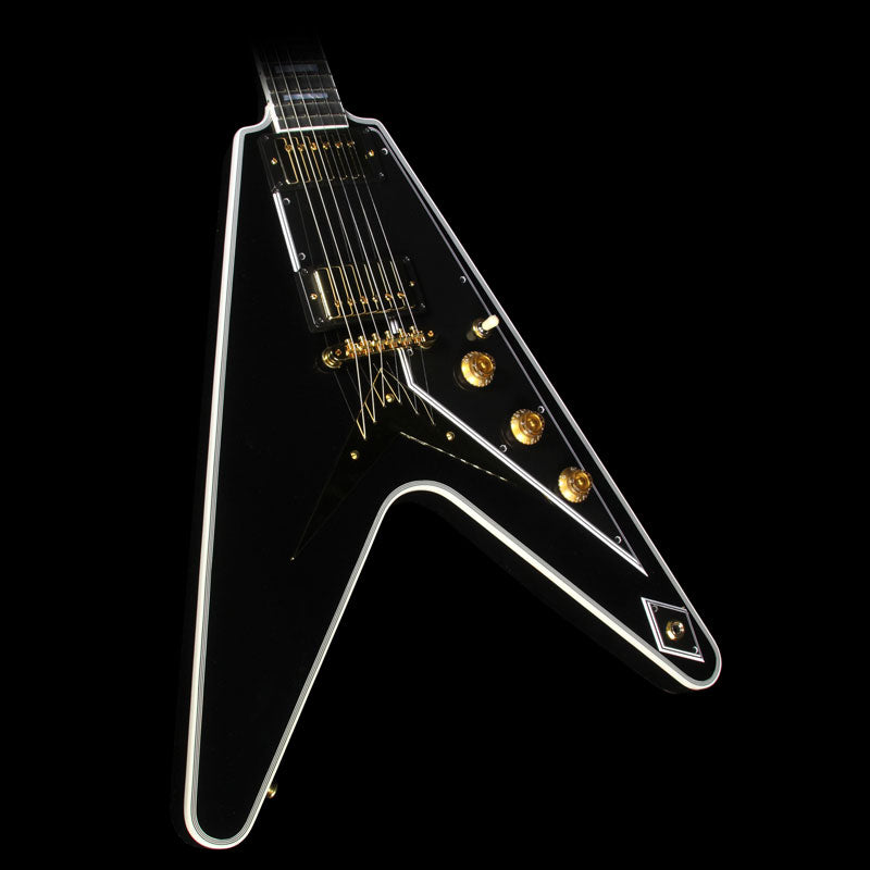 Used 2016 Gibson Custom Shop Flying V Custom Electric Guitar Ebony — 1