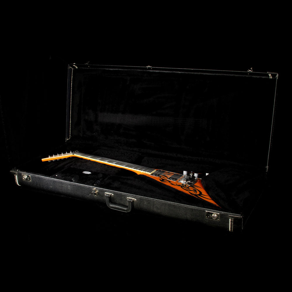 Used Jackson Custom Shop Rhoads V Electric Guitar Orange Tribal — 5