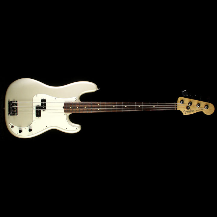 Used 2011 Fender American Standard Precision Bass Electric Bass Guitar Inca Silver