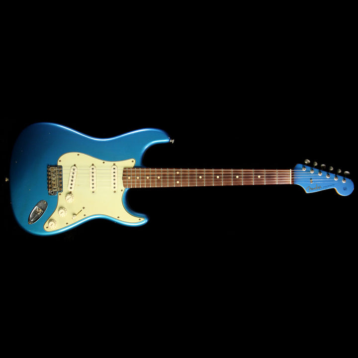 Used 2004 Fender Custom Shop '60 Stratocaster Relic Electric Guitar Metallic Blue with Matching Headstock