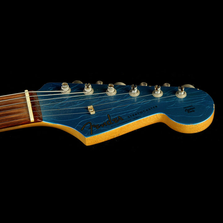 Used 2004 Fender Custom Shop '60 Stratocaster Relic Electric Guitar Metallic Blue with Matching Headstock