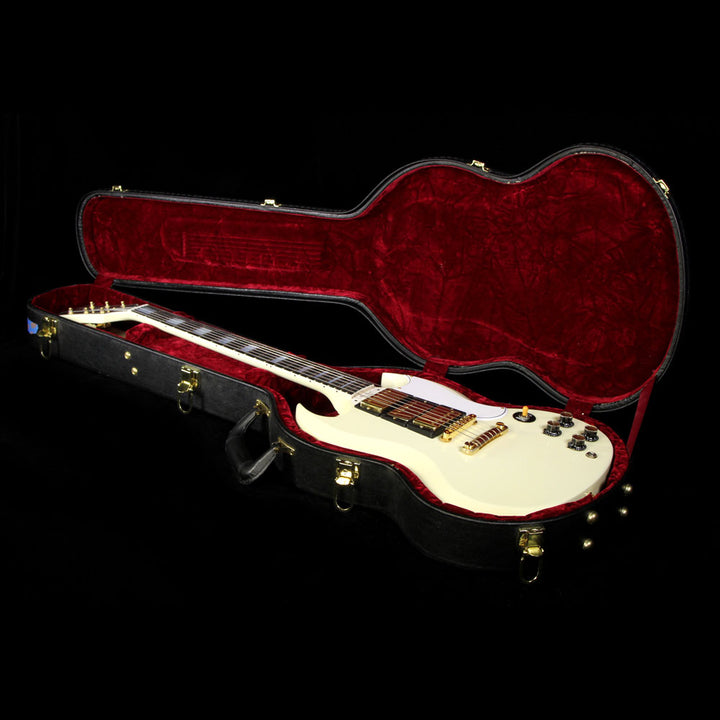 Used 2010 Gibson Custom Shop SG Custom 3-Pickup VOS Electric Guitar Classic White