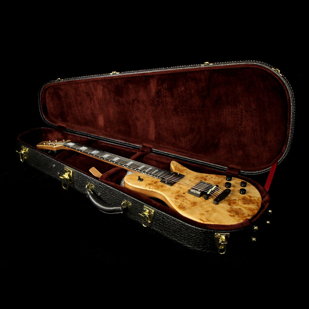 Fodera Imperial Poplar Burl and Walnut Electric Guitar Natural — 5