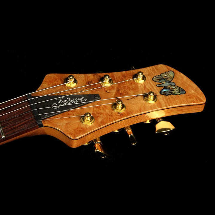 Fodera Imperial Spalted Maple and Mahogany Electric Guitar Natural