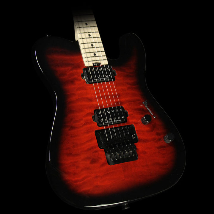 Used Charvel Pro Mod Series San Dimas Style 2 2H FR QM Electric Guitar Trans Red Burst