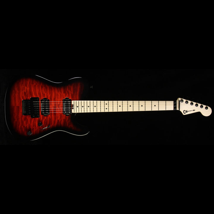 Used Charvel Pro Mod Series San Dimas Style 2 2H FR QM Electric Guitar Trans Red Burst