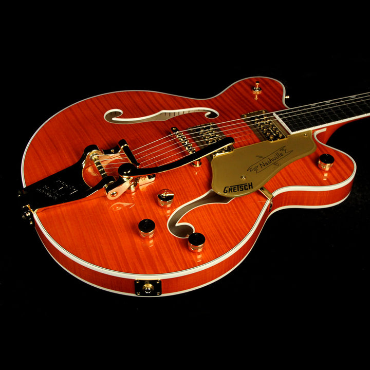 Used Gretsch G6620TFM Players Edition Nashville Electric Guitar with Bigsby Orange Stain