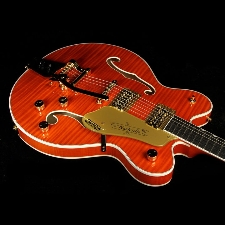 Used Gretsch G6620TFM Players Edition Nashville Electric Guitar with Bigsby Orange Stain