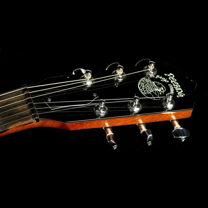 Used Deering 6 String Banjo Black Skin Natural Back