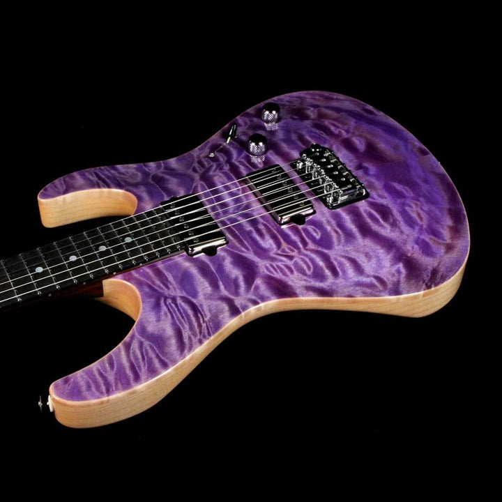 Suhr Modern Carve Top Set Neck Transparent Purple
