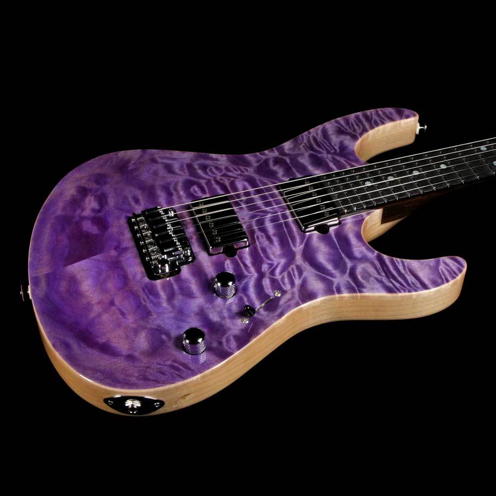 Suhr Modern Carve Top Set Neck Transparent Purple — 7