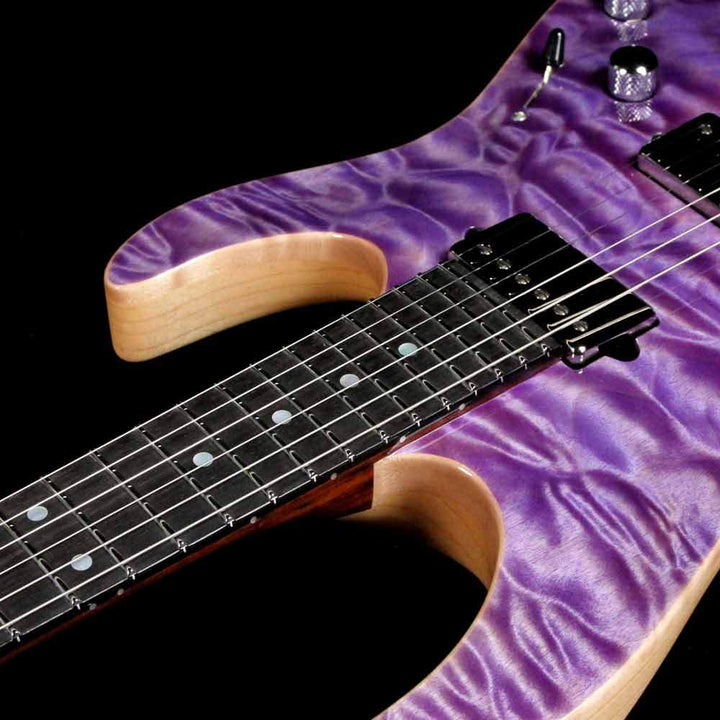 Suhr Modern Carve Top Set Neck Transparent Purple