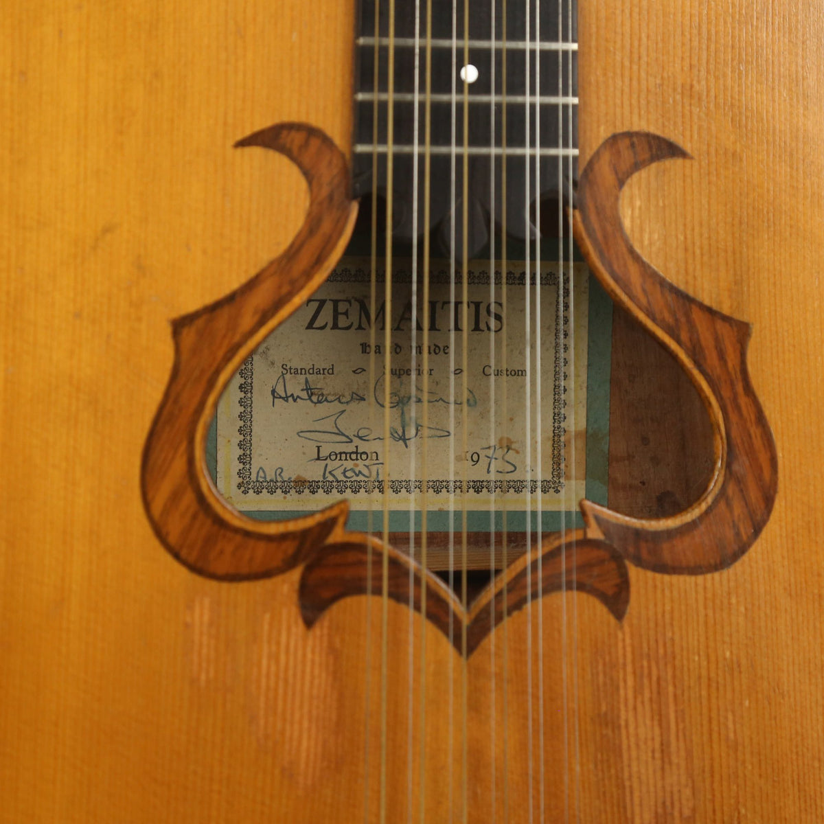 Used 1973 Zemaitis Harp 12-String Acoustic Guitar Natural — 8
