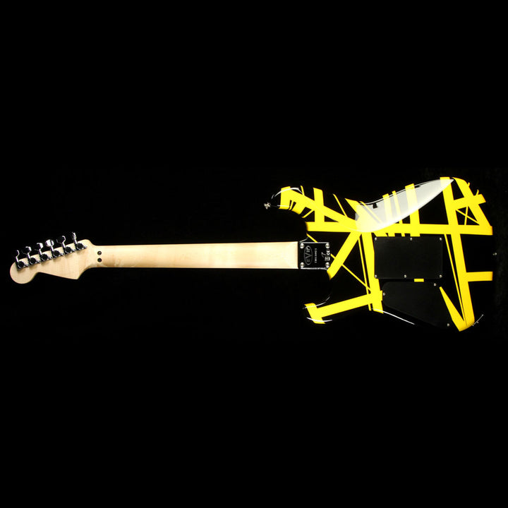 Used 2013 EVH Striped Series Electric Guitar Black with Yellow Stripes