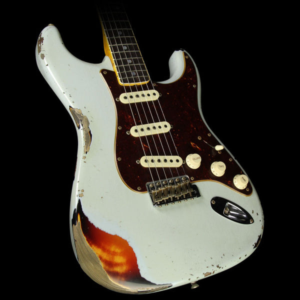 Fender Custom Shop 2017 NAMM Display Custom Built '67 Stratocaster Relic Electric Guitar Sonic Blue over 3-Tone Sunburst