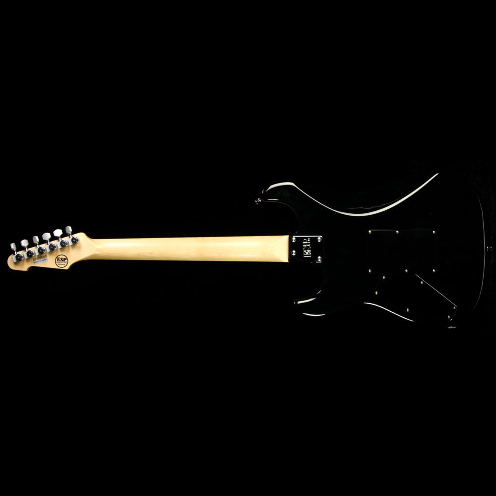 Used ESP Michael Wilton Signature Electric Guitar Black with Glow Skulls — 3
