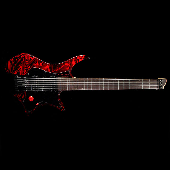 Strandberg Singularity Per Nilsson Signature Model Standard Frets Electric Guitar Black and Red Swirl